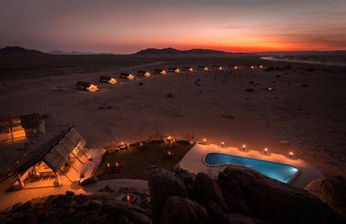 Desert Quiver Camp at night