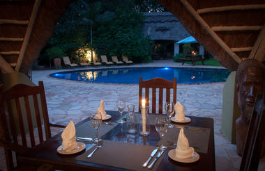 Pool side Dining at Bayete