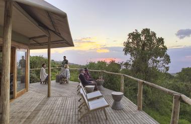 The Highlands - Enjoying a whiskey on the terrace