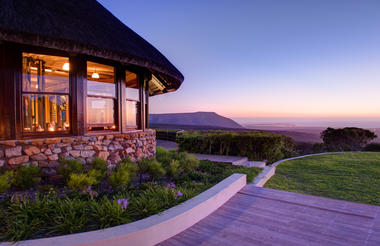 Sunset view of the Garden Lodge 