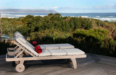 Seafacing Deck overlooking our natural Fynbos garden and the ocean