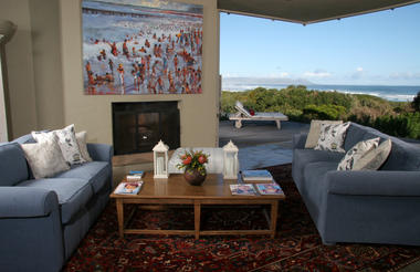 Main Lounge, overlooking our natural Fynbos garden and the ocean