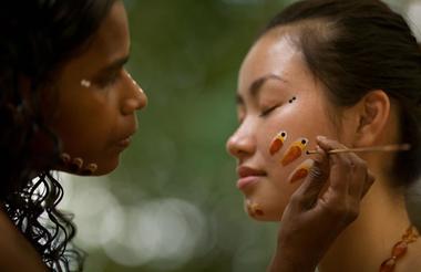 Tjpaukai Aboriginal Face Painting 