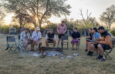 Delicious meals around the bush fire