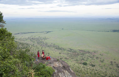Breathtaking views over the Masai Mara