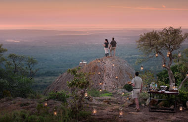 Romantic mountain view of Phinda