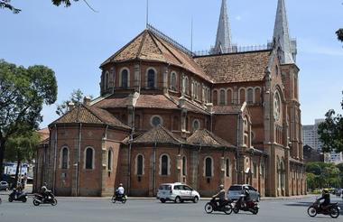 Back of Saigon Notre-Dame Cathedral Basilica