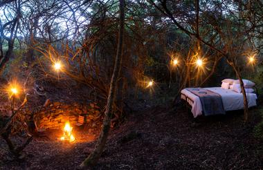 StarGazer beds with romantic beds and settings with lanterns. 