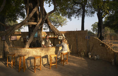 Mwamba Bush Camp Bar and Chitenje Area