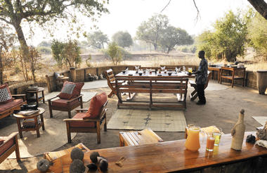 Mwamba Bush Camp Bar and Chitenje Area