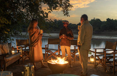 Morning coffee around the firepit