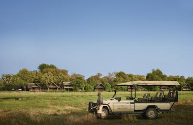 Game drives and view of the lodge
