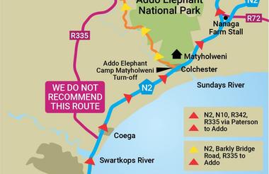 Recommended Route to Addo