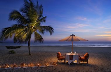 Romantic meal on the Beach