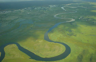 Okavagno Delta from the air