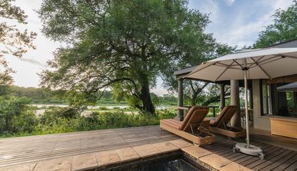 Plunge Pool with a view of the Sand River