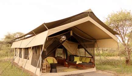 Side view of guest tent - Ndutu Wilderness Camp 