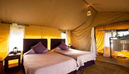 Tent from inside - twin