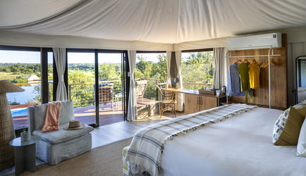 Simbavati Hilltop Lodge room view 