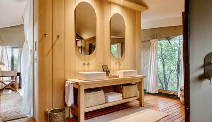 Encounter by Ongava Guest Tent vanity