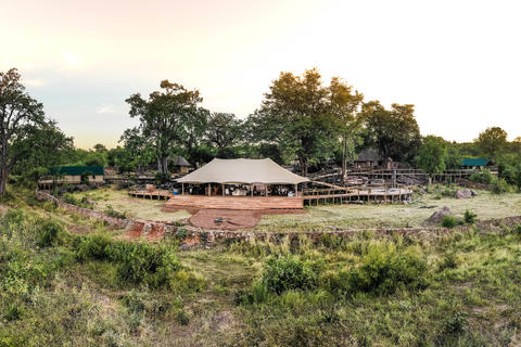 Luftaufnahme des Lagers