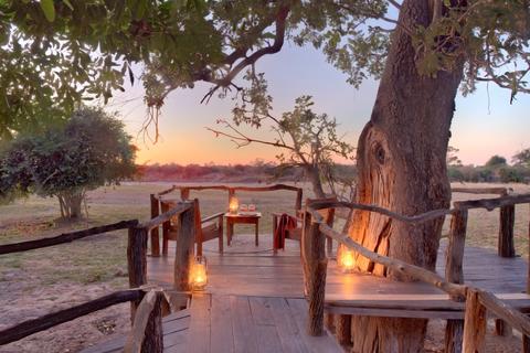 Private decks overlooking the African bush