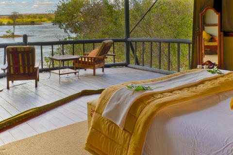 View from one of our Seven Rooms overlooking the Zambezi River
