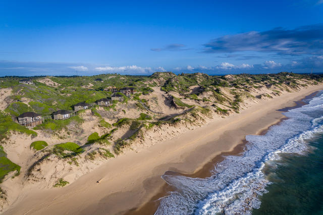 Aerial view of the coast, close to Barra Beach