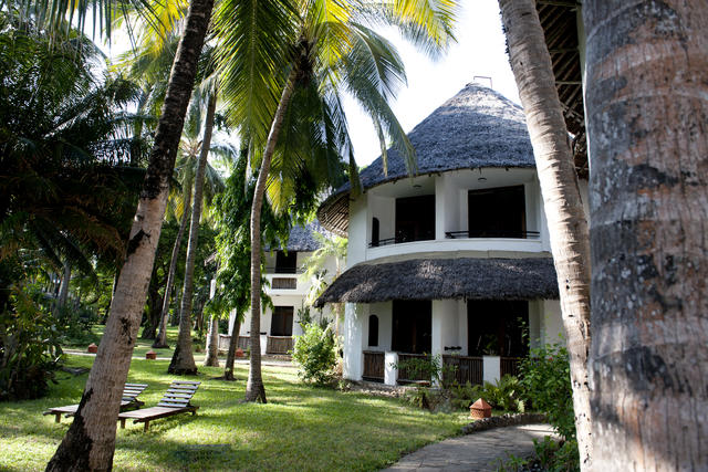 Das traditionsreiche Hotel wurde liebevoll im traditionellen afrikanischen Baustil erbaut.