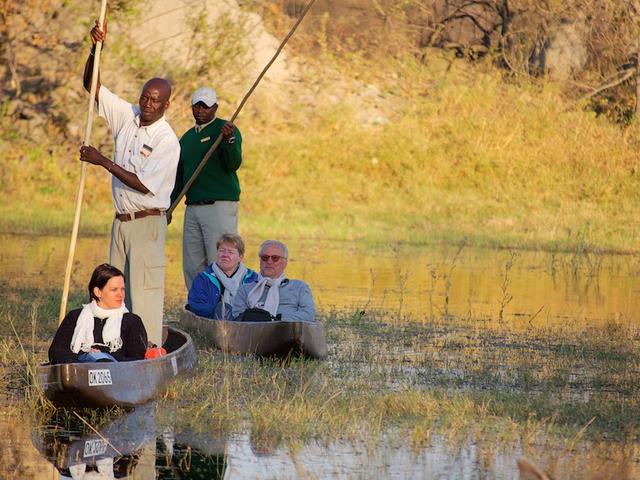 Mokoros, motor boat cruises, game walks, fishing, seasonal game drives
