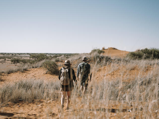 zweitägiger Marsch durch die Kalahari