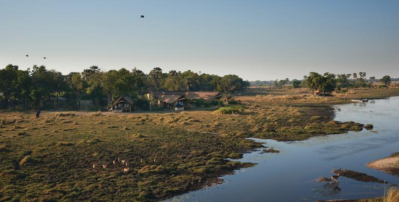 Aerial view of the lodge