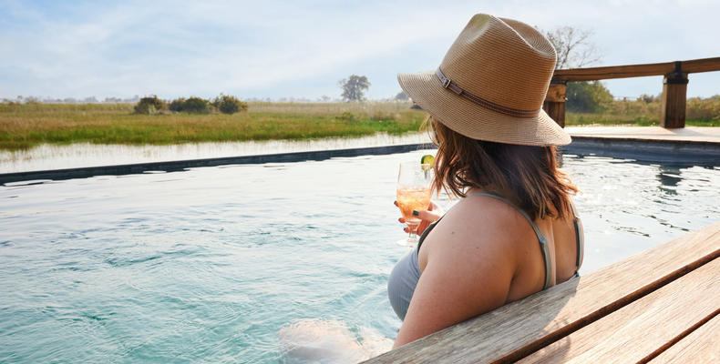 Relax and cool off in this magical swimming pool