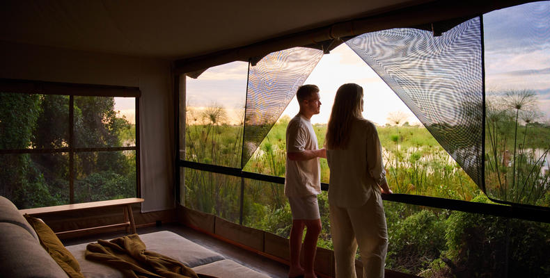 Xugana Island Lodge Luxury Tent Views
