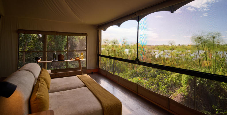 Xugana Island Lodge Luxury Tent Enclosed Deck