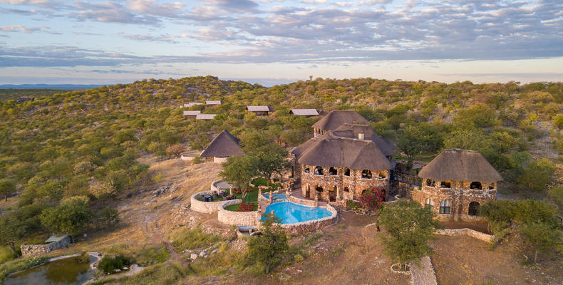 Aerial view of the Lodge 