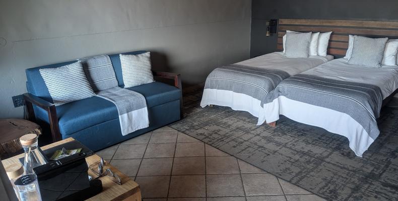 Family room with sleeper couch