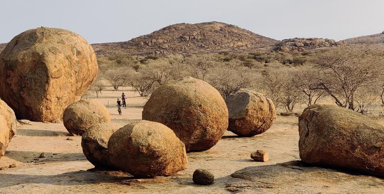 Giant boulder playground