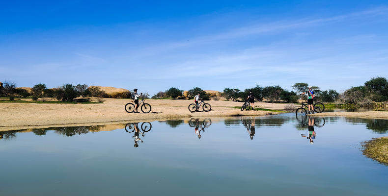 Cycling at Ai Aiba (in rainy season)