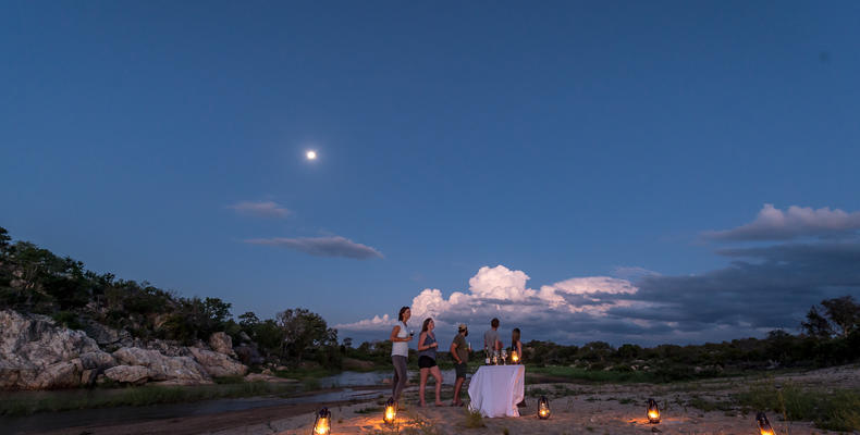 Sundowners on the Klaserie Riverbank
