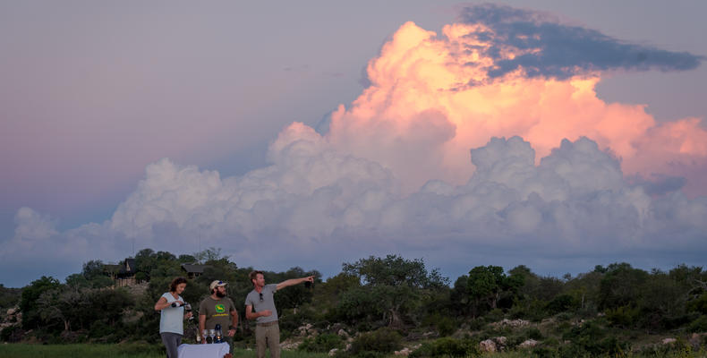 Sundowners on the Klaserie Riverbank