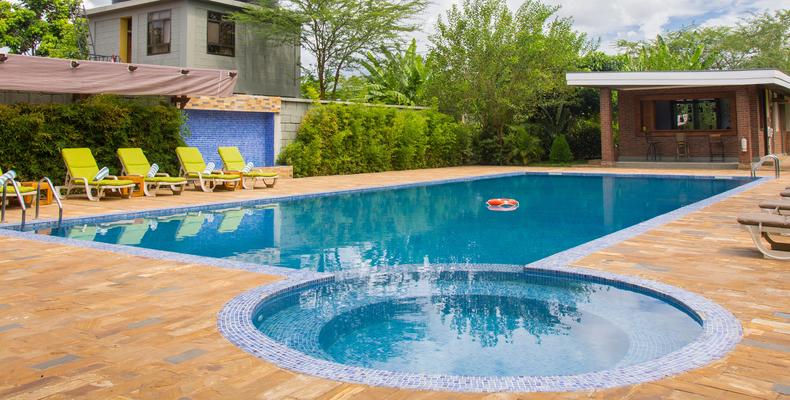 Shallow end of the swimming pool