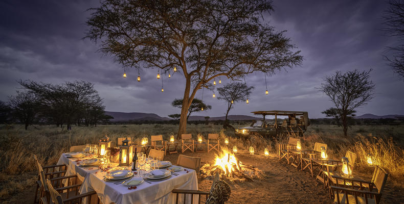 Dinner by the fire place 