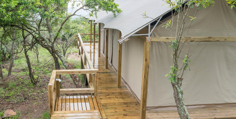 Luxury Safari Tent from the rear