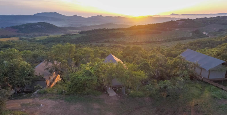 Aerial image of the View from the Luxury Safari Tents