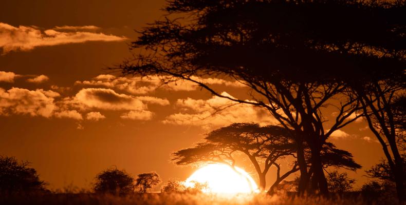 Sunset at the camp