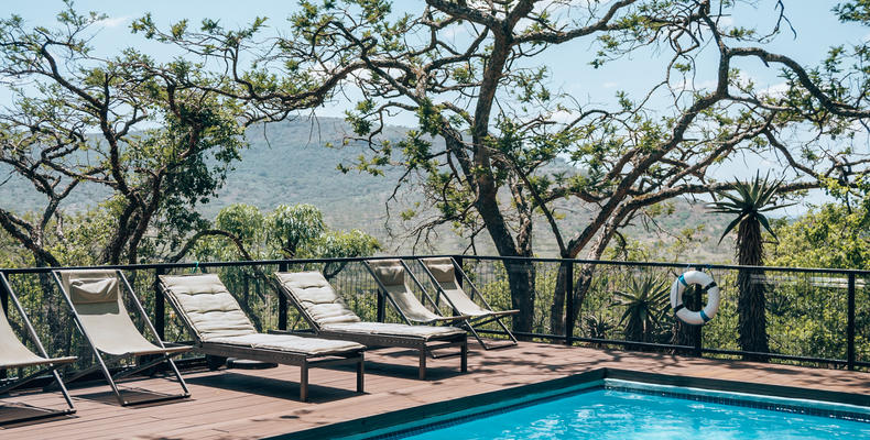 Pool under trees