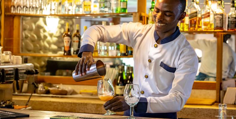 Barman at work 