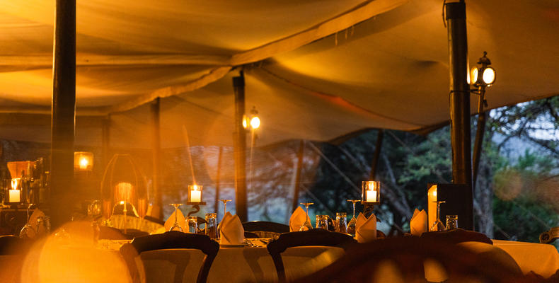 Dining at Cottar's Camp
