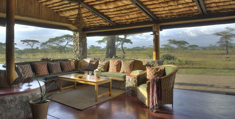 Central lounge at Ndutu Safari Lodge